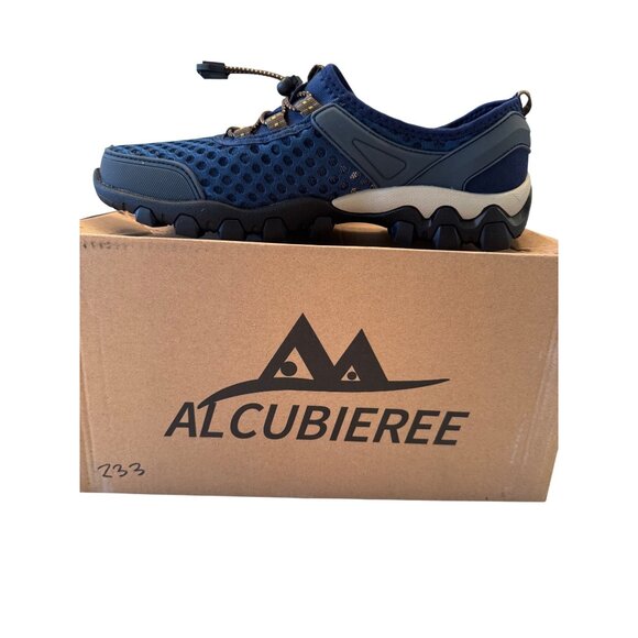 Alcubieree Sport Men's Size 8.5 EU 42 Mesh Sneaker NWB Navy Black - Picture 14 of 14